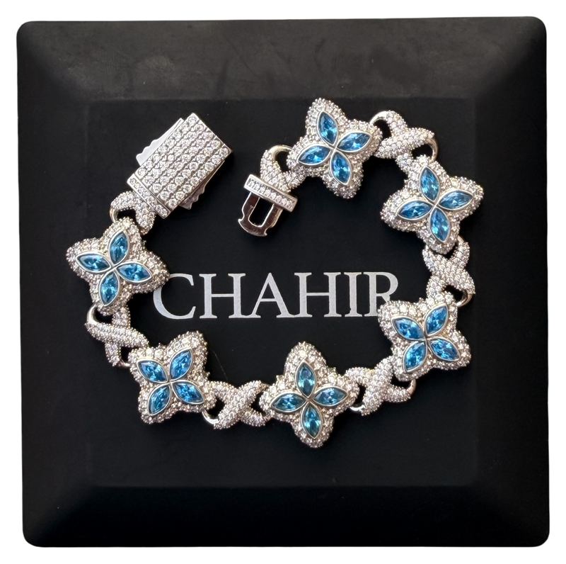 Bracelet Blue Flower